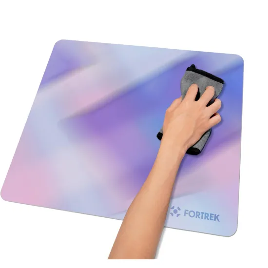 Mousepad Com Infusão de Vidro Fortrek Quickglass PRO Branco