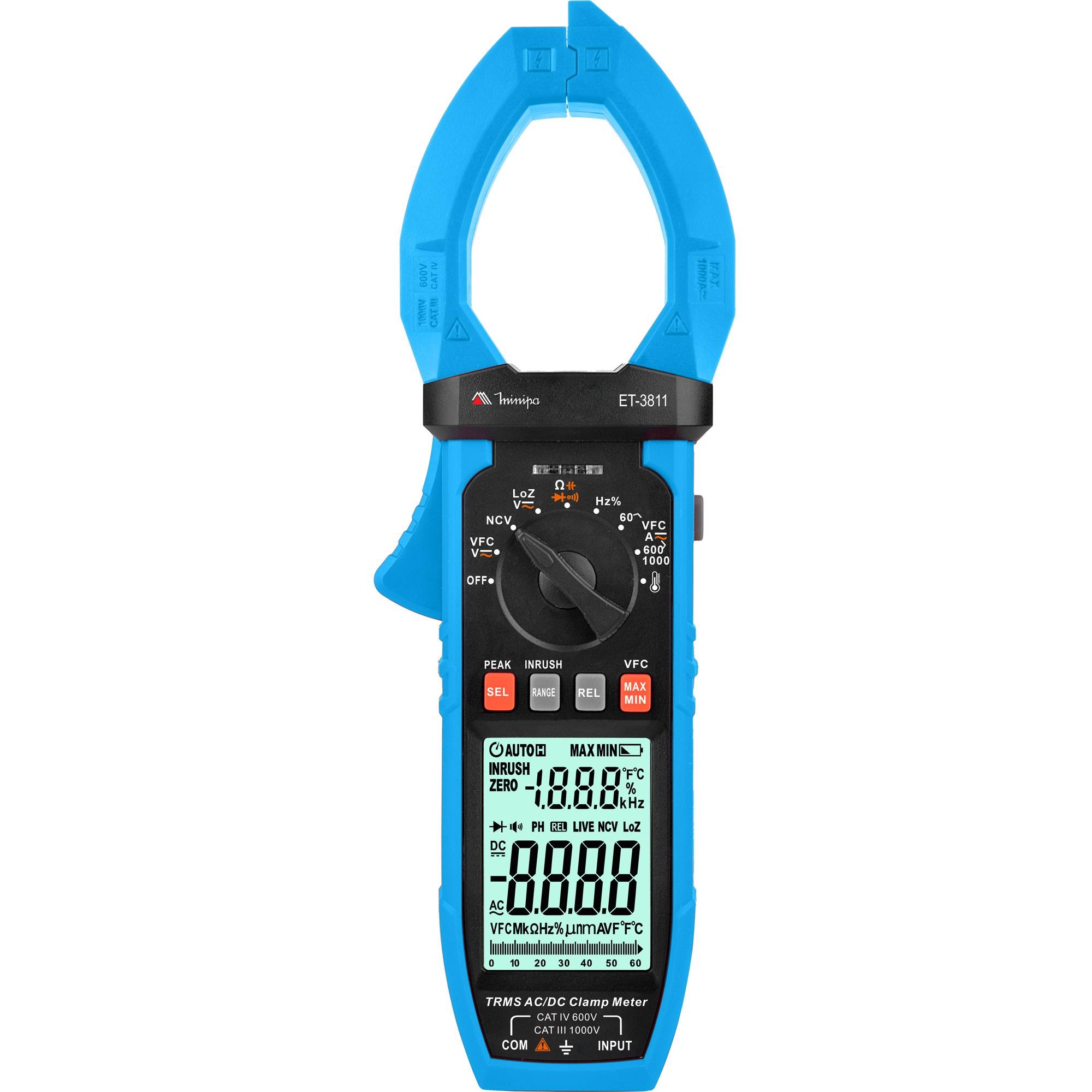 ALICATE AMPERÍMETRO MINIPA ET3811 AZ/PT