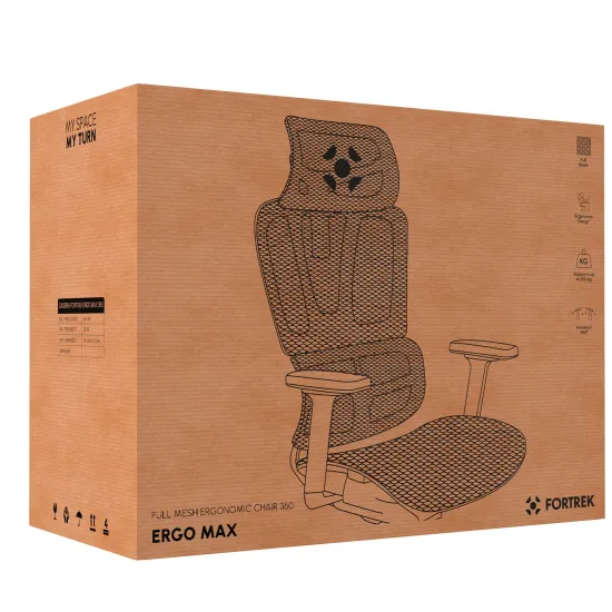 Cadeira Ergonômica Fortrek Ergo Max Full Mesh Braço 360