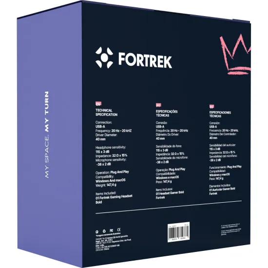 Headset Gamer Fortrek Bold Com Microfone