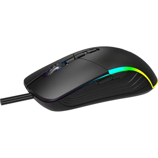 Mouse Gamer Fortrek Gunner Rainbow 3600 DPI Preto