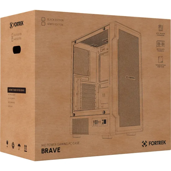 Gabinete Gamer Fortrek Brave Mid Tower Branco