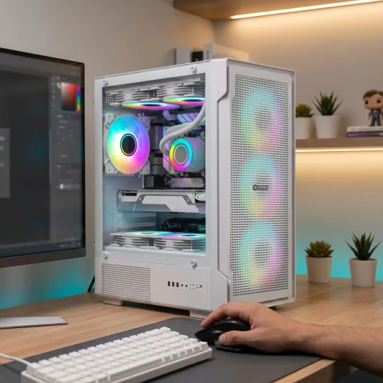 Gabinete Gamer Fortrek Brave Mid Tower Branco