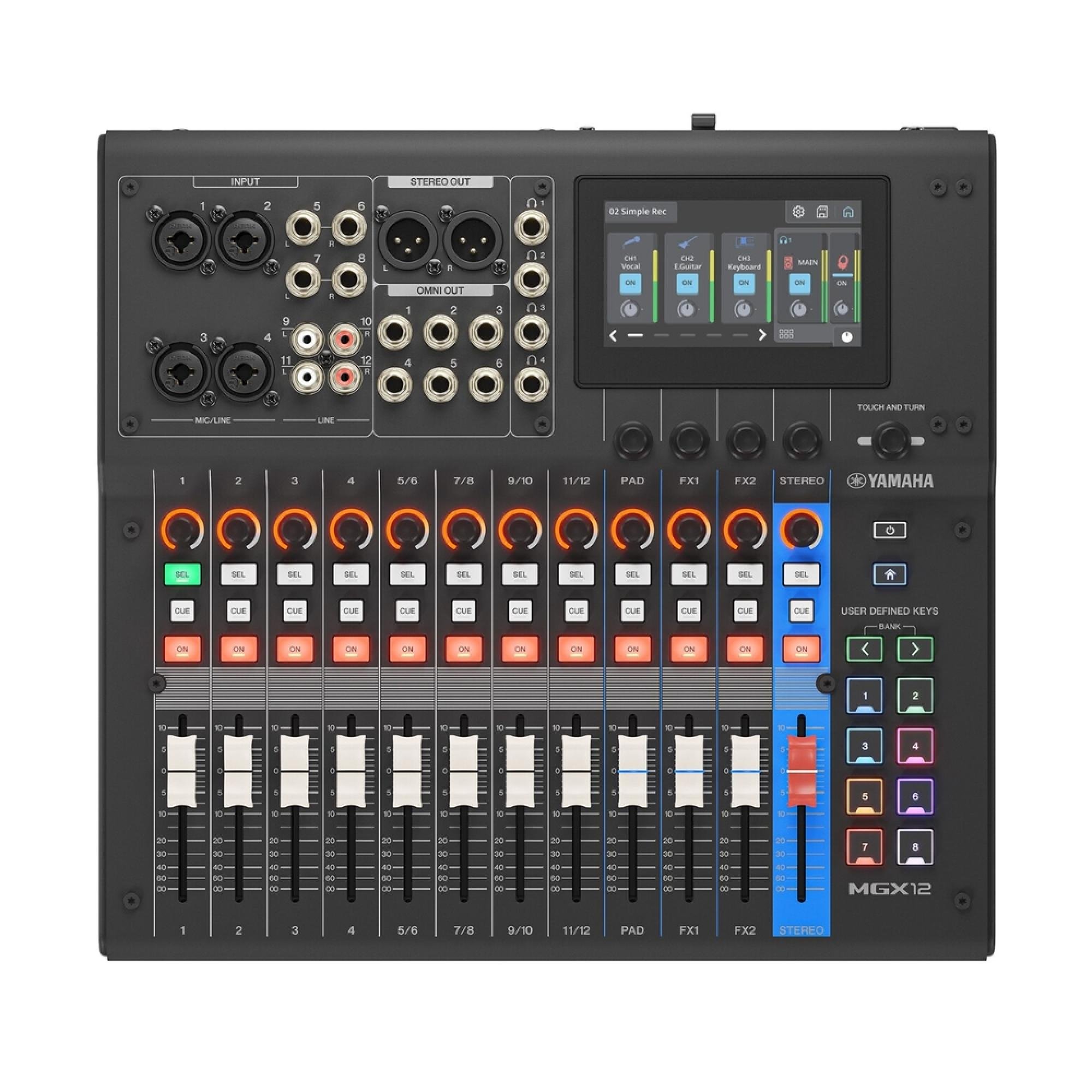 Mesa de Som Yamaha MGX12 12 Canais Preta