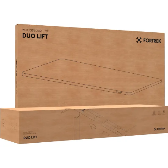 Mesa Elétrica Altura Ajustável Motor Duplo Fortrek Duo Lift 120x70 Preta