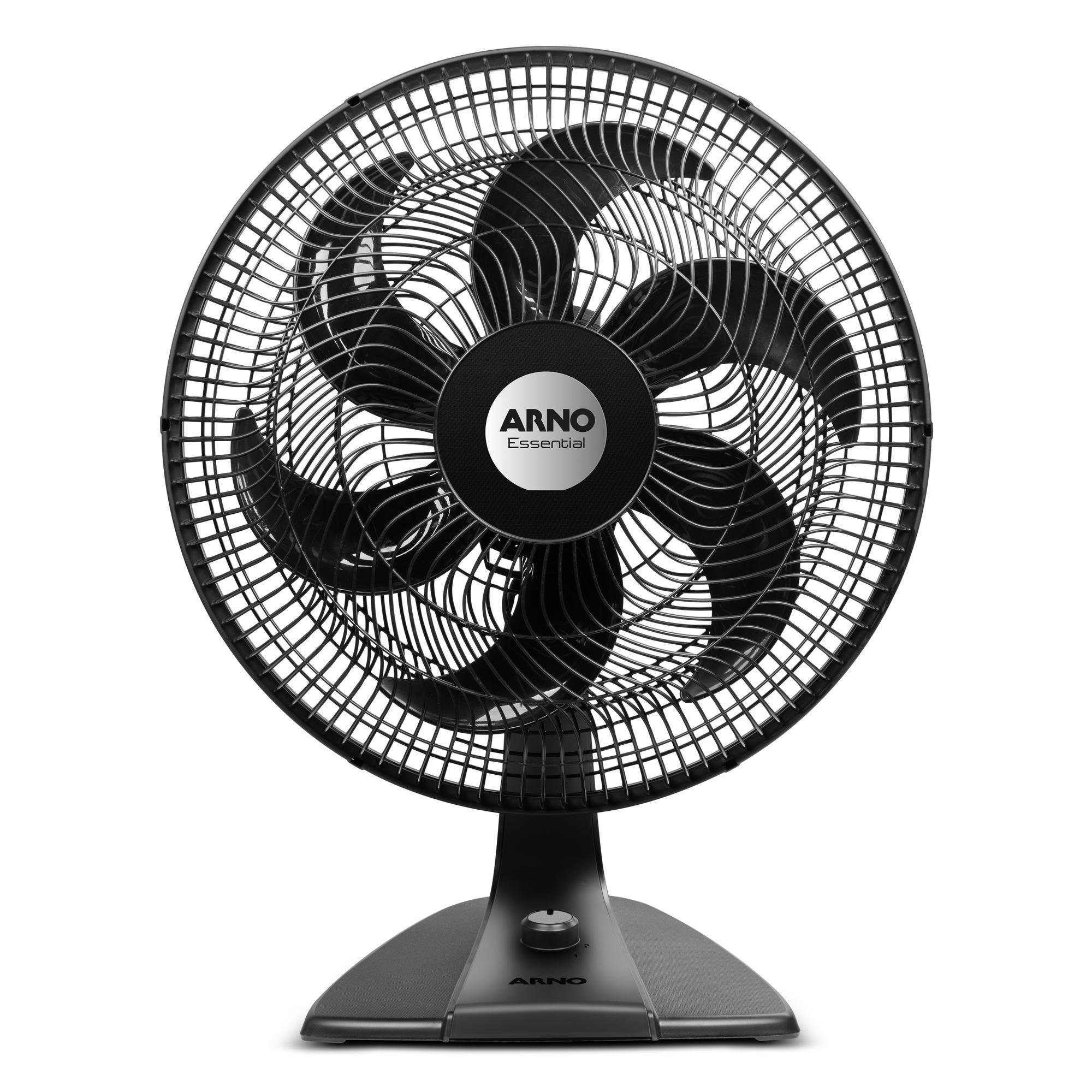 Ventilador de Mesa Arno Essential 6 Pás 40cm 140W Preto 127V